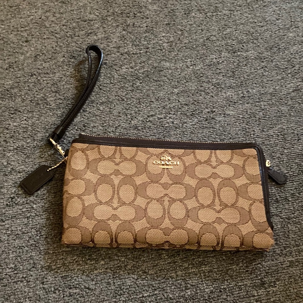 Coach signature wristlet